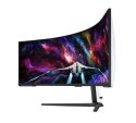 Samsung Monitor 57 cali G95NC VA 7680x2160 DUHD 32:9 3xHDMI 1xDP 2xUSB 3.0 KVM 1ms 240Hz HAS Gaming zakrzywiony 3Yd2d