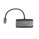 Adapter j5create 8K USB-C to Dual HDMI Display Adapter (USB-C m - 2x4K HDMI f 20cm; kolor srebrny) JCA465-N