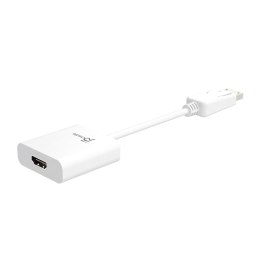 Adapter j5create DisplayPort to HDMI Adapter (DisplayPort m - HDMI f 9cm; kolor biały) JDA154-N