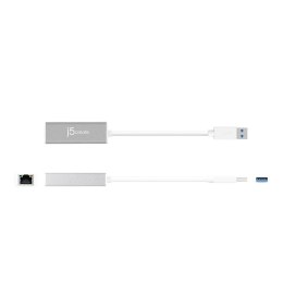 Adapter j5create USB 3.0 Gigabit Ethernet Adapter; kolor srebrny JUE130-N