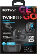 DEFENDER SŁUCHAWKI BLUETOOTH TWINS 639 CZARNE 63639