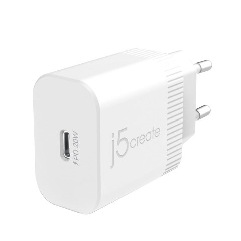 Ładowarka sieciowa j5create 20W PD USB-C Wall Charger - EU (1xUSB-C; kolor biały) JUP1420-EN