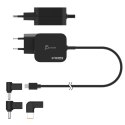 Ładowarka sieciowa j5create 67W GaN PD USB-C® Mini Charger with 3 Types of DC Connector - EU (1xUSB-C - HP/ Dell/ Lenovo; kolor 