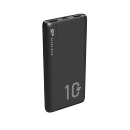 Powerbank Silicon Power QP15 10000mAh QC3.0+PD 2xUSB A, 1x mUSB + 1x USB C, czarny