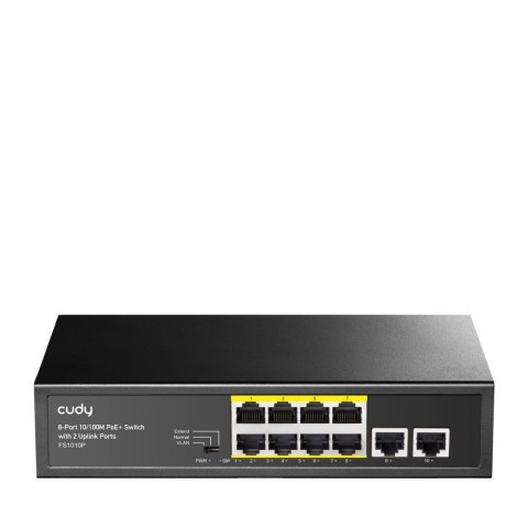 Switch CUDY FS1010P 8-Port 10/100M PoE+ 120W 2xUplink