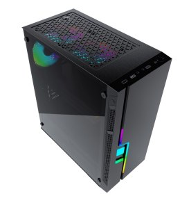 GEMBIRD OBUDOWA FORNAX 2000RGB MIDI-TOWER (USB 3.0, HD AUDIO) PODŚWIETLENIE RGB, GAMINGOWY DESIGN, CZARNA