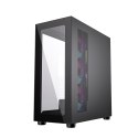 GEMBIRD OBUDOWA FORNAX X450MAX MIDI-TOWER (2X USB 3.0, 2X USB 2.0, 1X USB-C, HD AUDIO, SZKLANY PANEL BOCZNY, ARGB) CZARNA