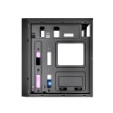 GEMBIRD OBUDOWA FORNAX M100RGB MIDI-TOWER (2X USB .0, 1X USB 3.0, HD AUDIO, PODŚWIETLENIE RGB) SZKLANY PANEL BOCZNY, CZARNA