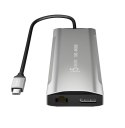 Stacja dokująca j5create 4K60 Elite USB-C Triple-Monitor 10Gbps Mini Dock 2x4K HDMI/1xDisplay Port/2xUSB 3.1/2xUSB-C/Card Reader