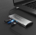 Stacja dokująca j5create 4K60 Elite USB-C Triple-Monitor 10Gbps Mini Dock 2x4K HDMI/1xDisplay Port/2xUSB 3.1/2xUSB-C/Card Reader