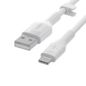 BELKIN KABEL USB-A - USB-C SILICONE 2M BIAŁY