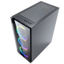 GEMBIRD OBUDOWA FORNAX 1500RGB MIDI-TOWER (2X USB 3.0, HD AUDIO, 4X FAN, PRZEZROCZYSTY PANEL BOCZNY) CZARNA