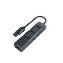 SAVIO AK-58 3-PORTOWY HUB USB-A Z ADAPTEREM RJ-45