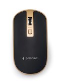 GEMBIRD MYSZ MUSW-4B-06-BG OPTYCZNA 1600 DPI USB BEZPRZEWODOWA, NANO ODBIORNIK, CZARNO-ZŁOTA