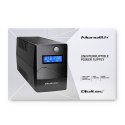 QOLTEC ZASILACZ AWARYJNY UPS 1000VA | 600W | LCD | USB | RJ45