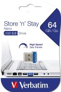 VERBATIM PENDRIVE 64GB NANO STORE USB 3.0 98711