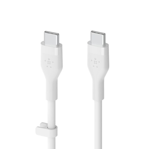 BELKIN KABEL USB-C 2.0 SILICONE 3M, M/M BIAŁY