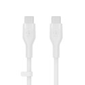 BELKIN KABEL USB-C 2.0 SILICONE 3M, M/M BIAŁY