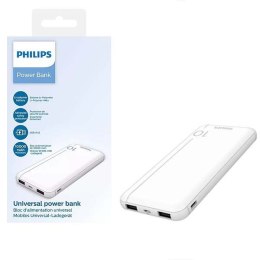 Powerbank 10.000 mAh 2xUSB 5V 2.1A biały