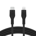 BELKIN CABLE USB-C - LIGHTNING SILICONE 1M CZARNY