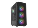 Obudowa Fury Shobo SH4F RGB Midi Tower z oknem Czarna