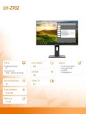 Monitor 27 cali LH-2702 IPS HDMI D-SUB DP