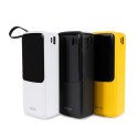 Powerbank 20000 mAh z wbudowanym kablem USB-C / Lightning / Micro USB + USB-A Czarny