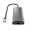 Stacja dokująca j5create 4K60 Elite USB-C 10Gbps Mini Dock 1x4K HDMI/2xUSB 3.1/2xUSB-C/Card Reader/1xRJ45 Gigabit; kolor srebrny