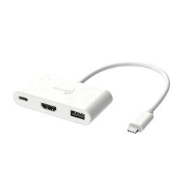 Stacja dokująca j5create Eco-Friendly USB-C to HDMI & USB Type-A with Power Delivery 1xHDMI/1xUSB 3.1/1xUSB-C; kolor biały JCA37