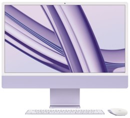 IMac 24 cale: M3 8/10, 8GB, 256GB - Fioletowy