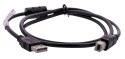 LANBERG KABEL USB-A -> USB-B M/M 1M (FERRYT, CZARNY) CA-USBA-11CC-0010-BK