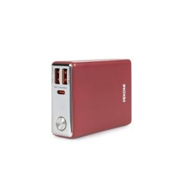 Power bank 10000 mAh Super Fast Charging USB-C PD 20W + 2x USB-A QC3.0 22.5W Czerwony