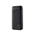 Power bank 20000 mAh Super Charging 2xUSB-A LED Czarny