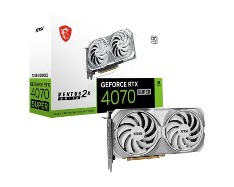 Karta graficzna GeForce RTX 4070 SUPER 12G VENTUS 2X OC GDDRX6 192bit biała