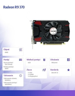 Karta graficzna Radeon R9 370 4GB GDDR5 256BIT DVI HDMI DP ATX Dual Fan