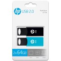 Pendrive 64GB USB 2.0 Twin Pack HPFD212-64-TWIN