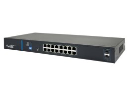 AVIZIO SWITCH NIEZARZĄDZALNY 16 PORTÓW RJ45 POE 1GB/S + 2 PORTY SFP UPLINK 1GB/S (BUDŻET MOCY 150W)