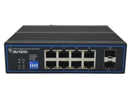 AVIZIO SWITCH NIEZARZĄDZALNY 8 PORTÓW RJ45 POE 1GB/S + 2 PORTY SFP UPLINK 1GB/S (BUDŻET MOCY 96W)