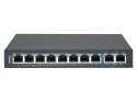 AVIZIO SWITCH NIEZARZĄDZLANY 8 PORTÓW RJ45 POE 100MB/S + 2 PORTY RJ45 UPLINK 1GB/S (BUDŻET MOCY 96W)