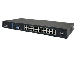 AVIZIO SWITCH ZARZĄDZALNY 24 PORTY RJ45 POE 1GB/S + 2 PORTY SFP UPLINK 1GB/S (BUDŻET MOCY 250W)