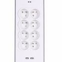 Listwa zasilająca Belkin Power Surge 8-PORT + 2xUSB-A 18W 900J 2m Grey/White