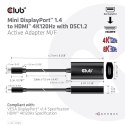 Adapter Club 3D CAC-1186 MiniDisplayPort™ 1.4 to HDMI™ 4K120Hz HDR Active Adapter M/F