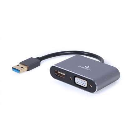 I/O ADAPTER USB3 TO HDMI/VGA/GREY A-USB3-HDMIVGA-01 GEMBIRD