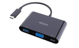 Konwerter Akasa Type-C na VGA z portem USB 3.0 Type-A