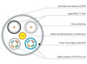 Q-LANTEC KABEL MULTIMEDIALNY 2 X U/UTP KAT.5E + 2 X RG6 + 2 X FO G657A1, LSOH, 500M