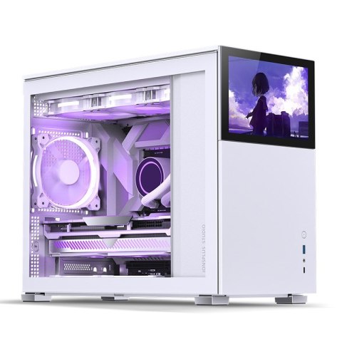 Obudowa Jonsbo D31 Screen Micro-ATX, Szkło Hartowane - biała