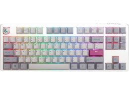 Klawiatura gamingowa TKL Ducky One 3 Mist Grey z podświetleniem RGB LED - MX-Red (US)