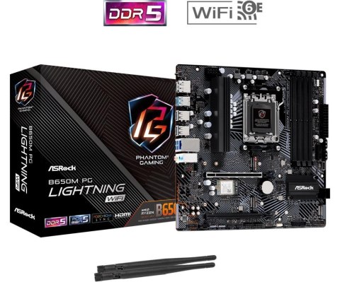 MB AMD B650 SAM5 MATX/B650M PG LIGHTNING WIFI ASROCK