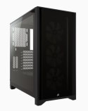 Korsarz | Obudowa Mid-Tower ATX ze szkła hartowanego | iCUE 4000X RGB | Szyba boczna | Wieża środkowa | Czarny | Zasilacz w zest