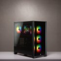 Korsarz | Obudowa Mid-Tower ATX ze szkła hartowanego | iCUE 4000X RGB | Szyba boczna | Wieża środkowa | Czarny | Zasilacz w zest